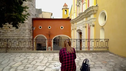 Notre Dame de la Platea in Antibes Stock Footage 208457267