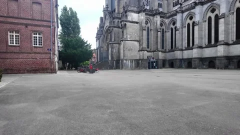 Notre-Dame-de-la-Treille Cathedral in Lille France Stock Footage 344591981