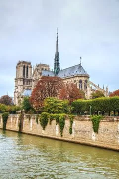 Notre dame de paris cathedral Stock Photos