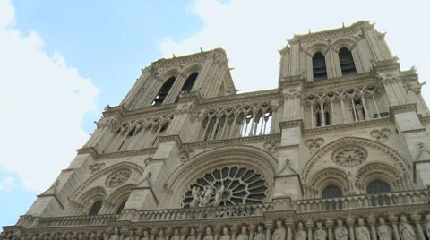 Notre-Dame de Paris multiple shots 1 Stock Footage 7766078