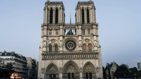 Notre Dame Hyperlapse at Sunset. 動画素材 108359973