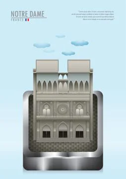 Notre Dame Poster イラスト素材