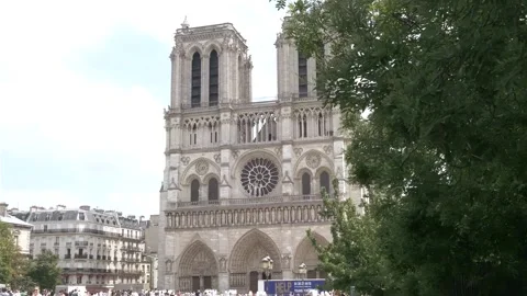 Notre Dame reveal Stock Footage 100885953