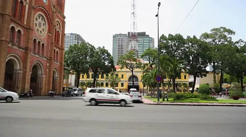 Notre dame saigon Stock Footage 51344019