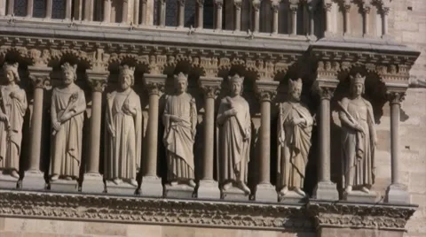 Notre dame sculpture Stock Footage 8480378