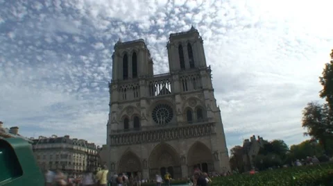 Notre Dame timelapse Stock Footage 8828190