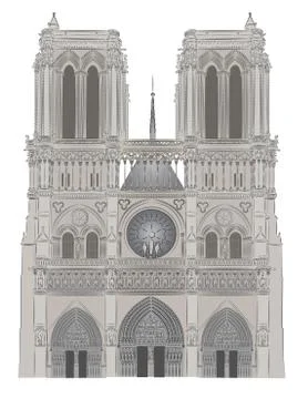 Notre dame vector illustration Illustrazione stock