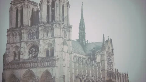 Notre Damm de Paris Vídeo Stock 145189030