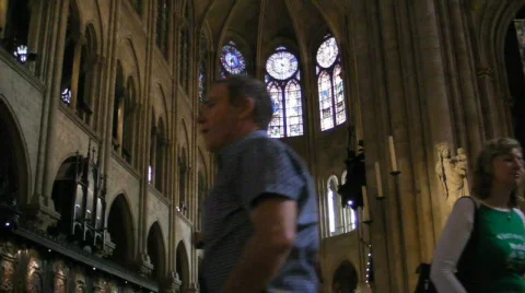 Notredam inside3 库存影片 523241