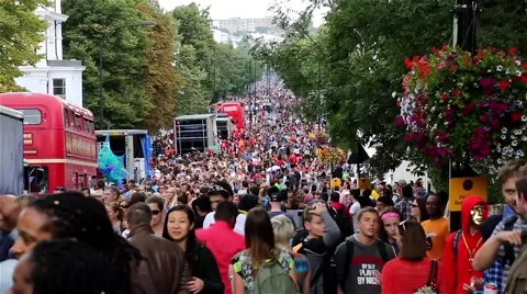Notting Hill Carnival - Crowd Stock Footage