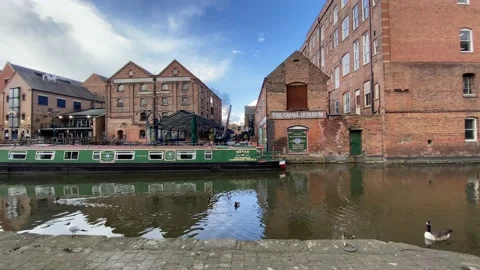 Nottingham Canal Stock Footage 238408568