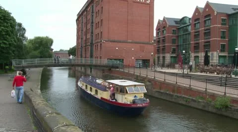 Nottingham Canalside Regeneration Stock Footage 18008972