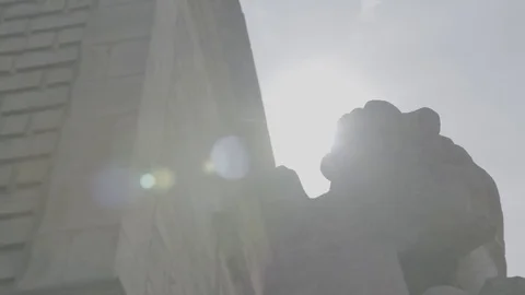 Nottingham castle gargoyle 動画素材 77091062