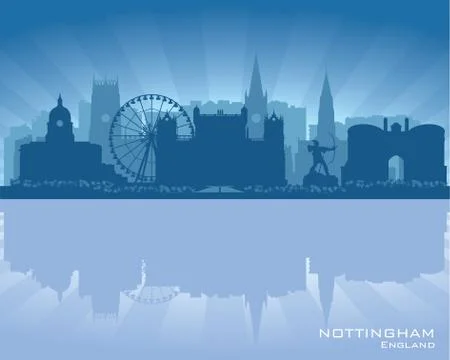 Nottingham, england skyline Stock Illustration