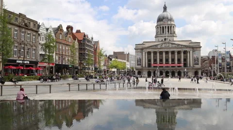 Nottingham Market Square Stock Footage 68159836