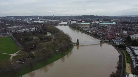 Nottingham Trent Flooding Stock Footage 260483015