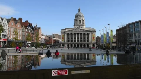Nottingham's Old Market Square Stock Footage 142528261