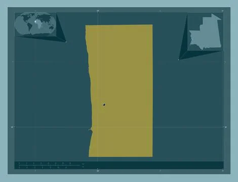 Nouakchott, Mauritania. Solid color shape Illustrazione stock