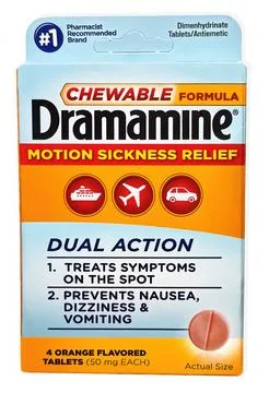 Nov. 11, 2024. Dramamine Chewable Tablets for motion sickness 库存照片