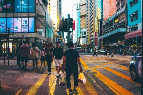 Nov 4 2023 The Java Road of North Point in Hong Kong Stock-Fotos