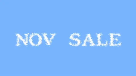 Nov Sale cloud text effect sky isolated background Stock Footage 138722187