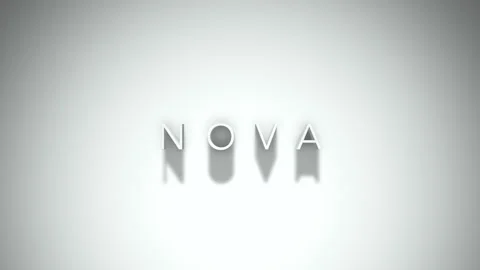 Nova 3D title animation with shadows on a white background Stock Footage 297571315