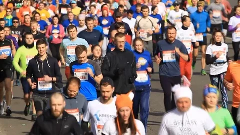 Nova poshta Kyiv half marathon Video stock 75830581