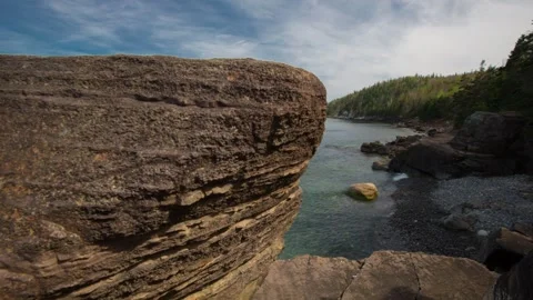 Nova Scotia Beach Cliffs Timelapse Stock Footage 310564082