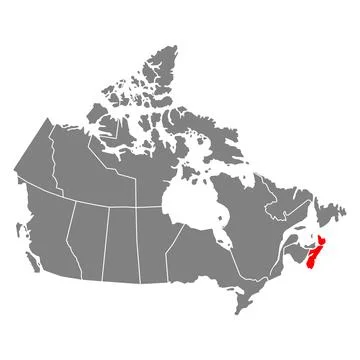 Nova Scotia of Canada map shape, travel web flat concept icon vector illustra Illustrazione stock