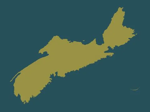 Nova Scotia, Canada. Solid color shape Stock Illustration