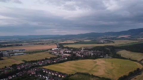 Novaky coal mining facility aerial footage Video stock 156963985