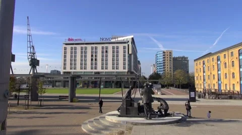 Novatel from Exel in Docklands Stock Footage 44934583