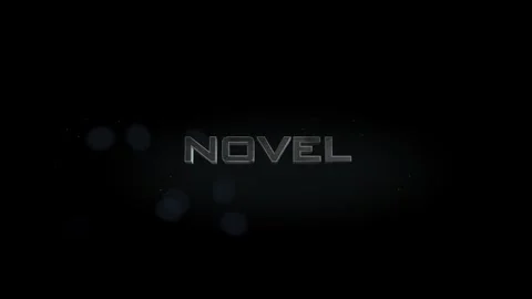 Novel 3D title metal text on black alpha channel background Stock Footage 256977288