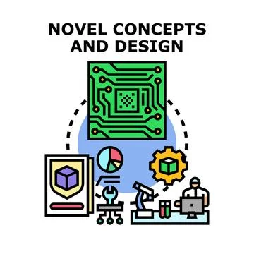Novel concepts and design developing creative solutions process Stockillustratie