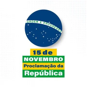 November 15, proclamation of the republic. Vector Stock Illustration