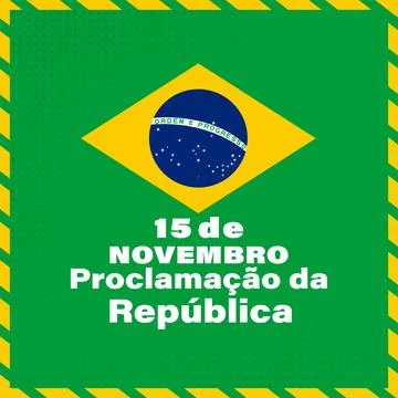 November 15, proclamation of the republic. Vector Stock Illustration