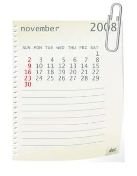 November 2008 Stock Illustration