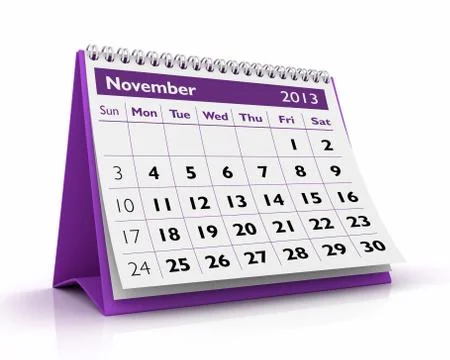 November 2013 calendar Stock Illustration