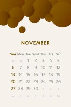 November 2016 Stock Illustration