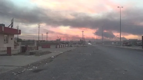 November 2016: Mosul troops, View on the city, ISIS war, Syria 스톡 동영상 69966831