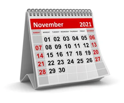 November 2021 Illustrazione stock