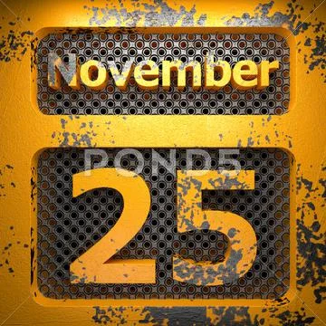 November 25 of painted steel Stock Illustration