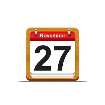 November 27. Stock Illustration