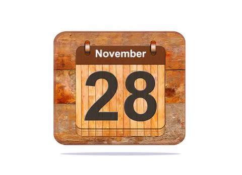 November 28. Stock Illustration