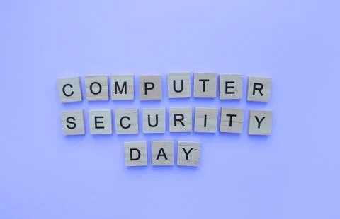 November 30, Computer Security Day, a minimalistic banner with the inscript.. Stock Photos
