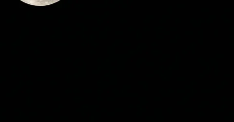 November Beaver Moon 99.8% Full.  Waning Gibbous. Video stock 82010855