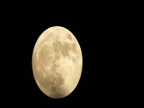 November Beaver Moon Two Jets Fly By Stock Footage 69793864