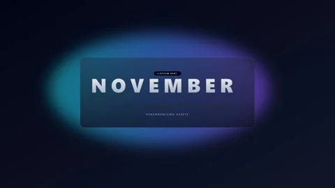 November calendar date ui overlay, futuristic digital interface motion month Stock Footage 344851814