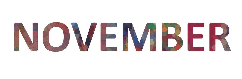 NOVEMBER Stock Illustration