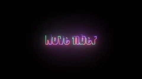 November Month Text Animation Stock Footage 324811092